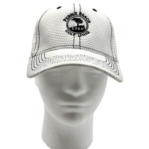 Pebble Beach Golf Links White Textured Baseball‎ Cap Ahead Performance NWOT